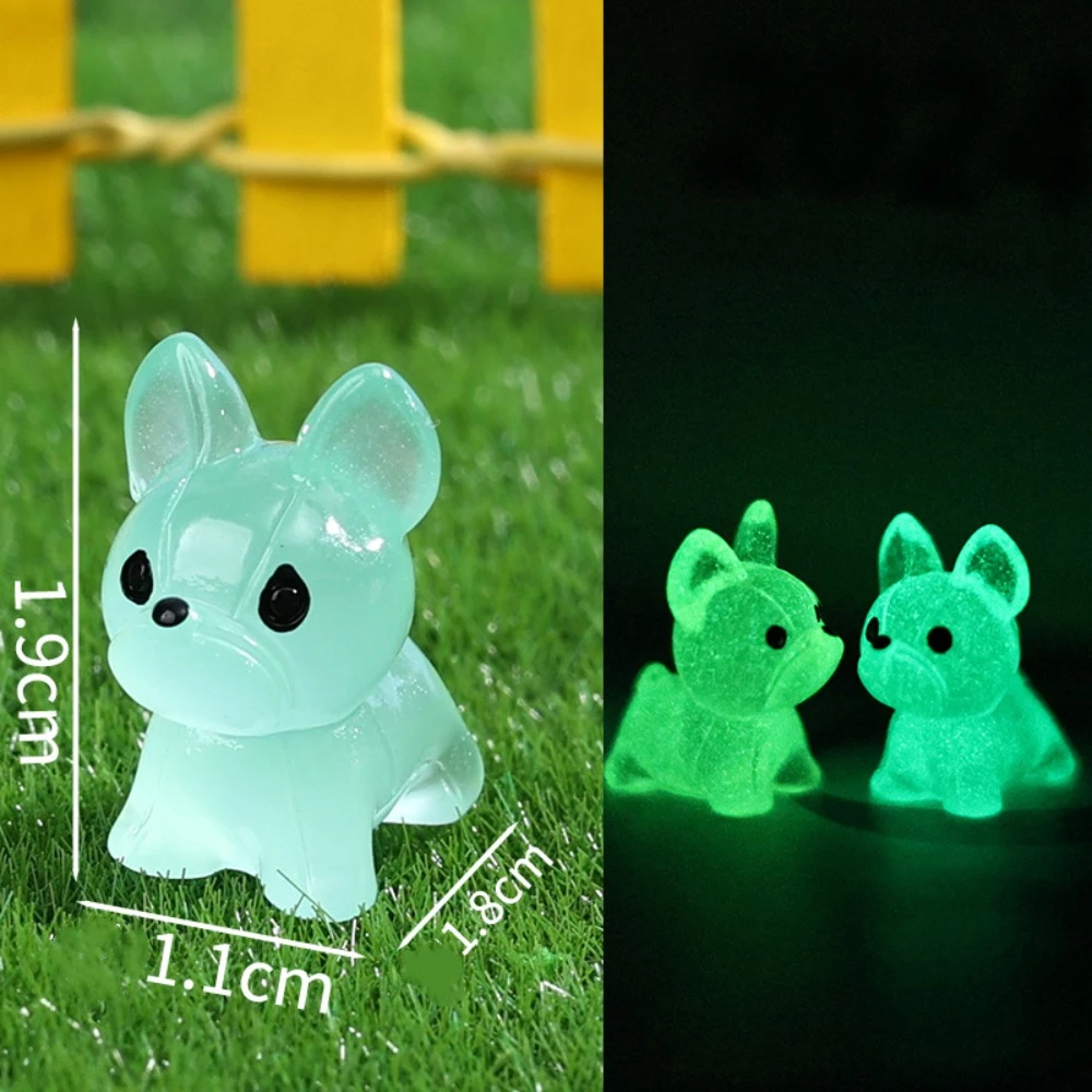 DIY Mini Fluorescent Dog Decoration Accessories Micro Landscape Ornaments Miniature Figurines Glow in The Dark