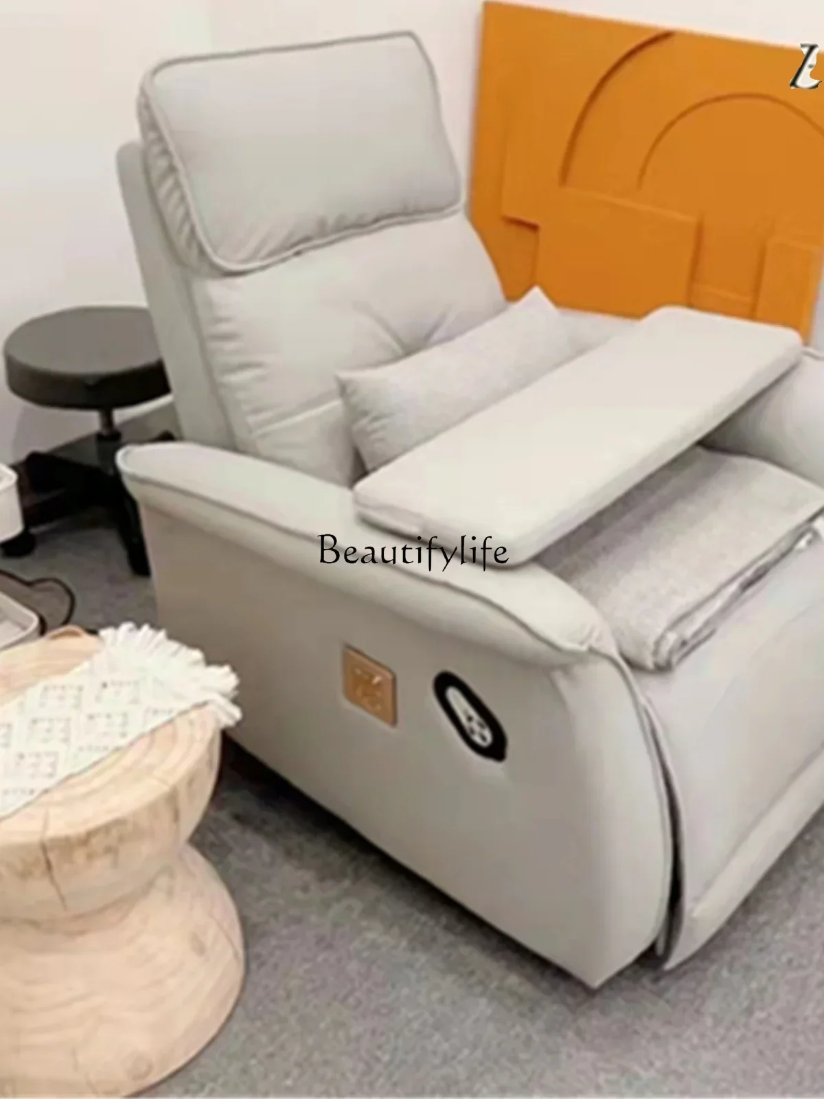 Electric Nail Beauty Eyelash Beauty Multi-Function Recliner with Feet Can Lie Flat Eyelash Grafting Chair