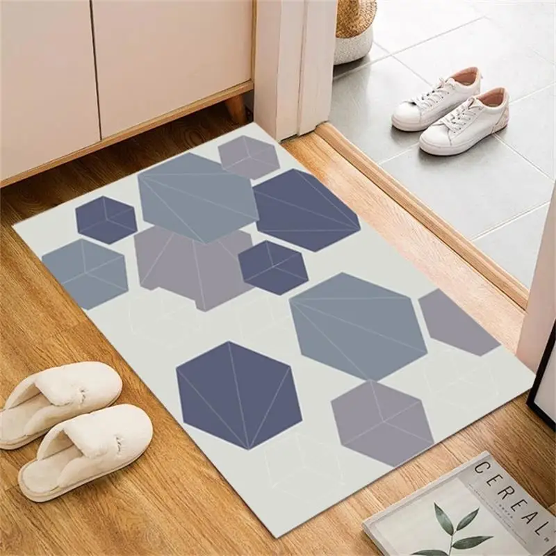 D1.8 Sterilization floor carpet home choice dust removal rug quick clean dirt no smell repeat entrance door Anti slip foot mat