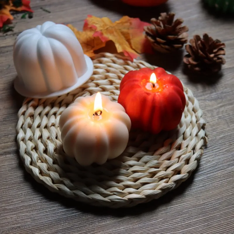 Halloween Pumpkin Silicone Candle Mold DIY Gypsum resin Epoxy Ice Cube Chocolate Baking Mould Holiday Souvenirs Home Decor Gifts