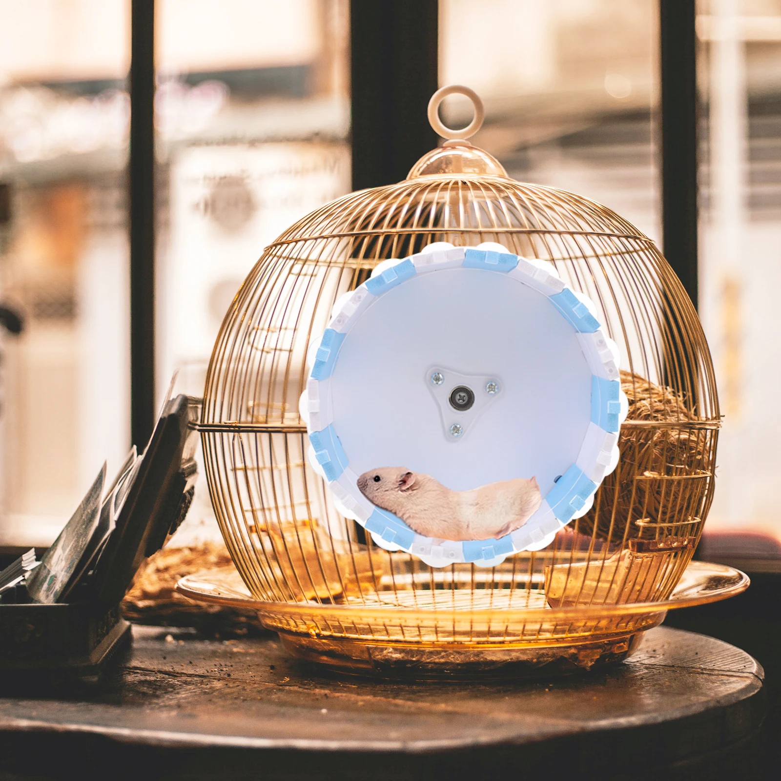 

SUPVOX 1pc Colored Hamster Running Wheel Flying Saucer Small Animal Exercise Toy Plastic Gerbil Jogging Walker Pet Plaything