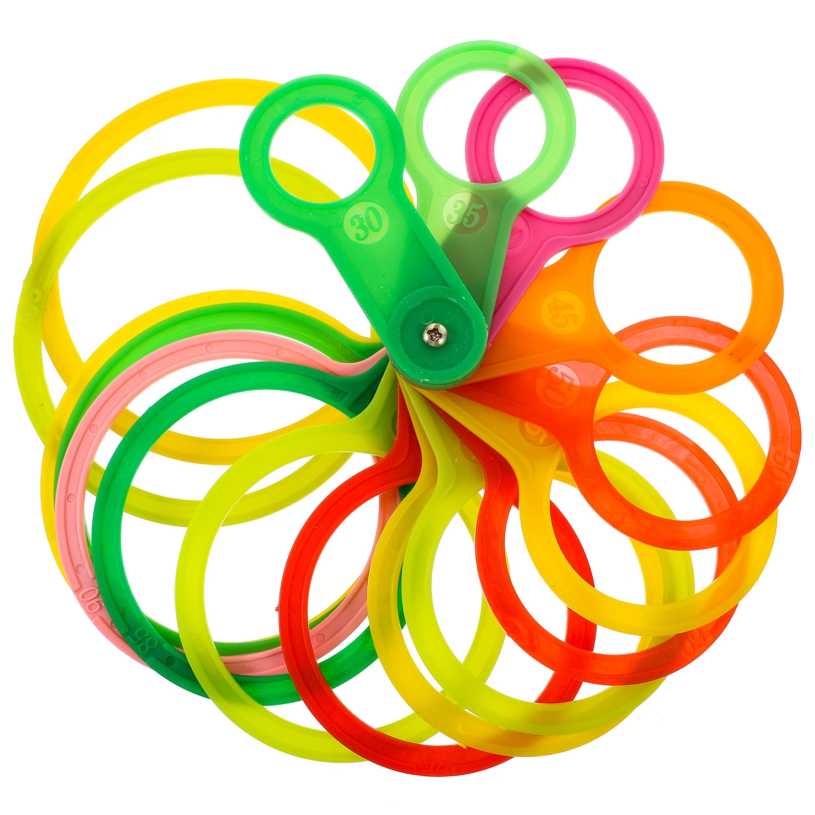 

1 set Fruit Measuring Caliper Set Plastic Diameter Gauge Rings for Citrus Apple Peach Lemon 50mm 110mm Fruits Grading Tool