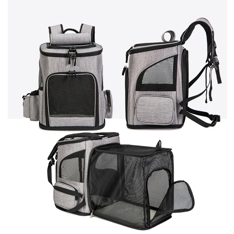 

Large Capacity Breathable Dog Bag Home Expandable Cat Backpack Outgoing Travel Portable and Foldable Pet Backpack Accessories