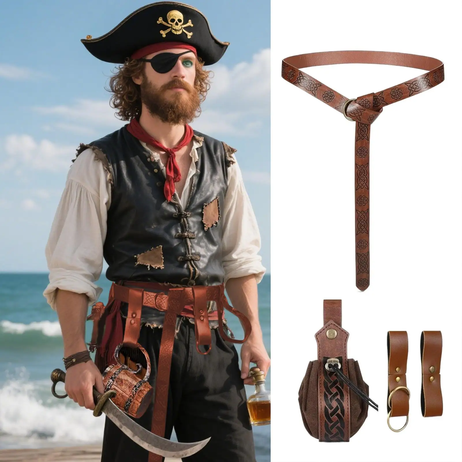 

Renaissance Belt Accessories Renaissance Belt Bag Cosplay Accessories Cosplay Purse Outfit Supplies for Women Adults Convention