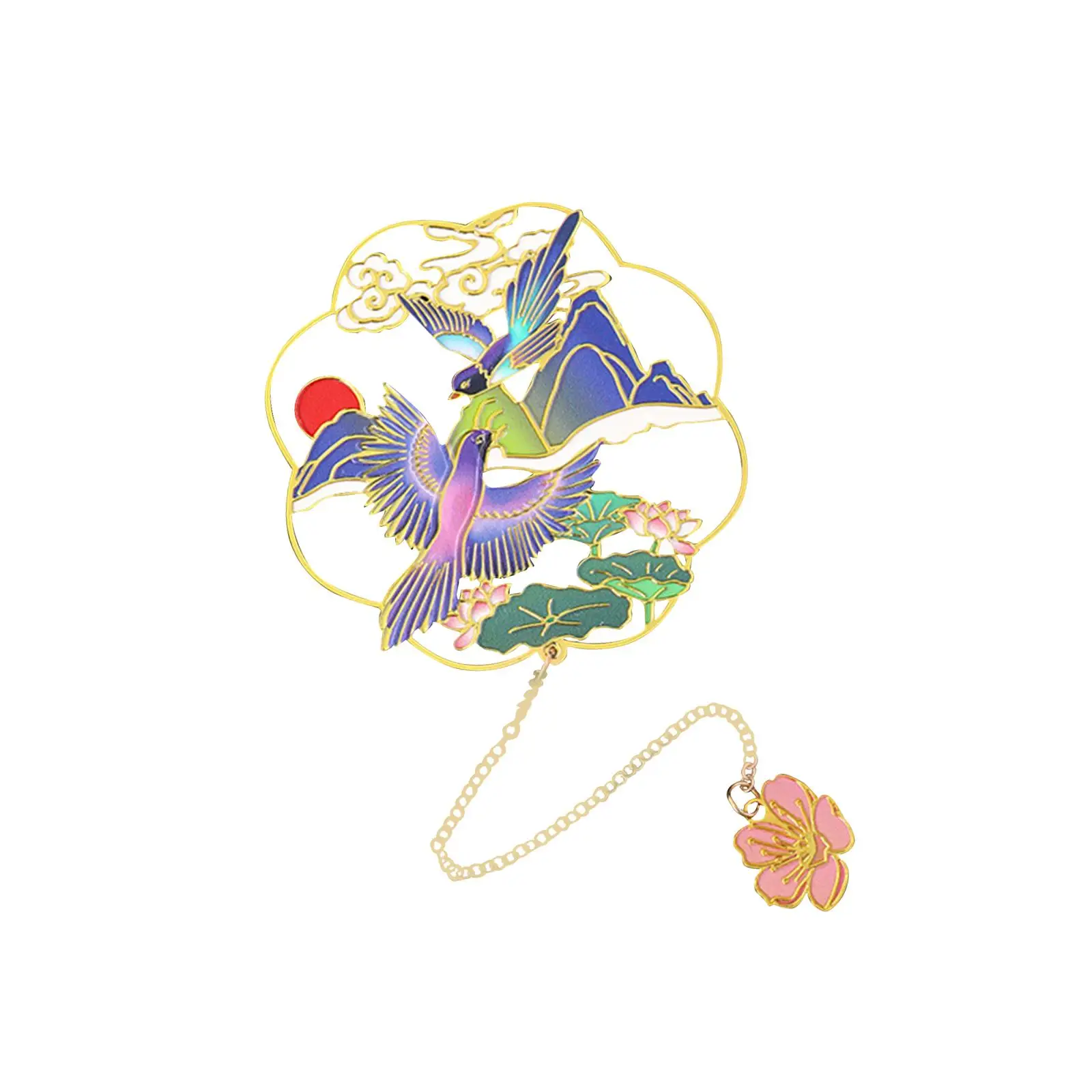 Estilo chinês Bookmark Clip para Leitores, Decoração do Livro, Leitura Suprimentos, 2X