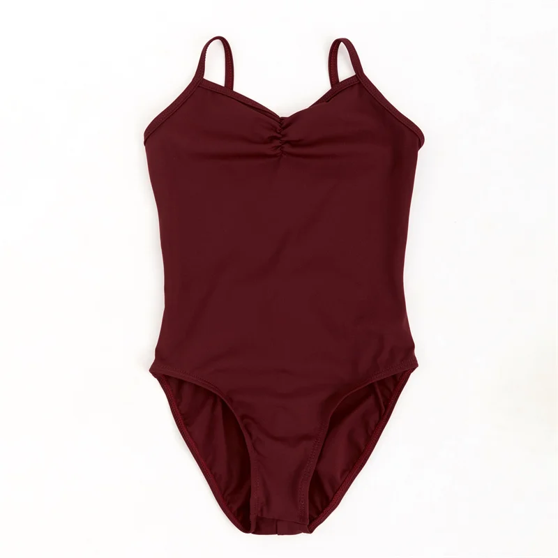 

Hot Sale High Quality Cheap Nylon Spandex Camisole Training Dance Wear Children Kids Girls Ballet Leotards