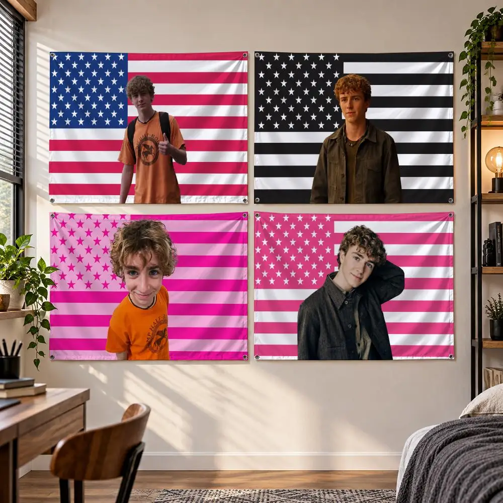 Actor W-Walker Scobell Flags Banner Decor for Bedroom,Garden,Party,Club,Gaming Room,Indoor Outdoor