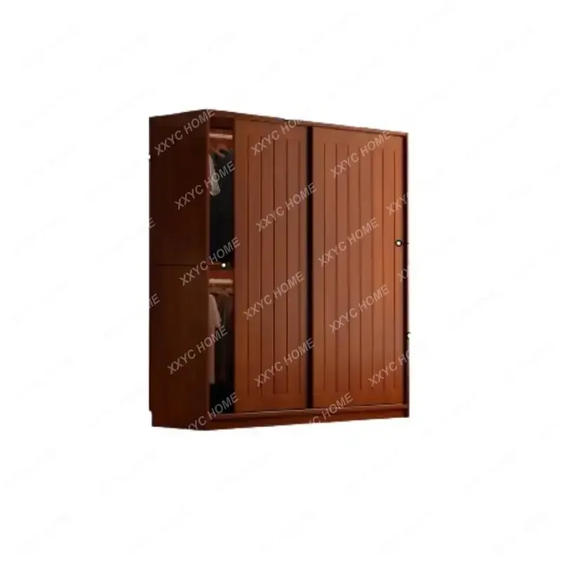 XXVintage Partition Wardrobe Sliding Doors Square Corner Modern Wooden Wardrobe Storage Cabinets  Furniture