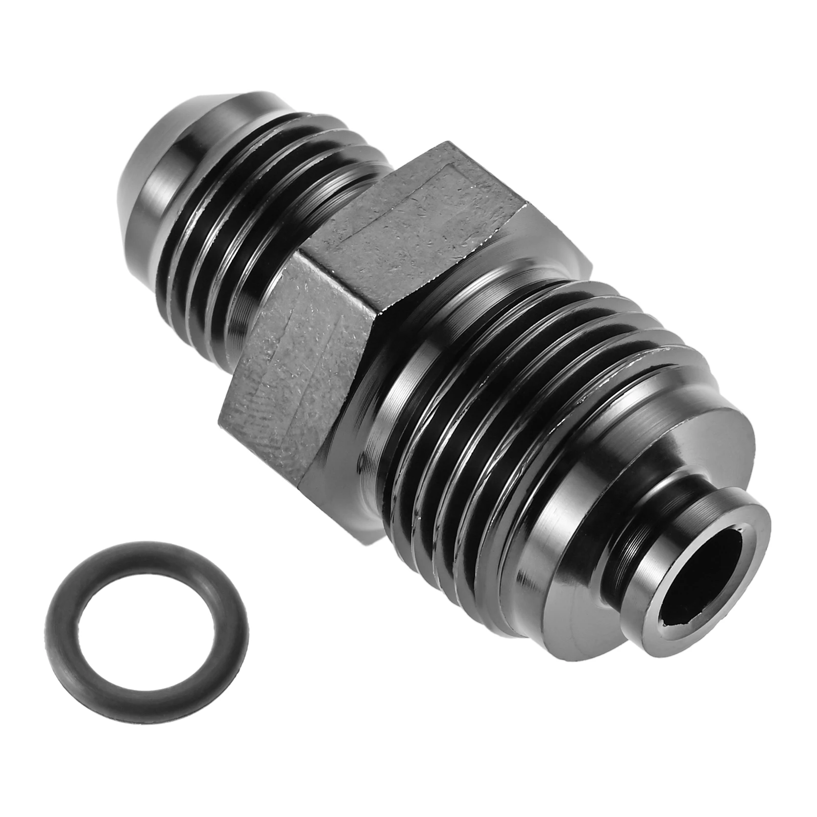 6AN męski kielich do M14x1,5 M16x1,5 M18x1,5 O-ring uszczelniający wysokociśnieniowy adapter wspomagania układu kierowniczego złącze aluminiowe czarne 1 szt.