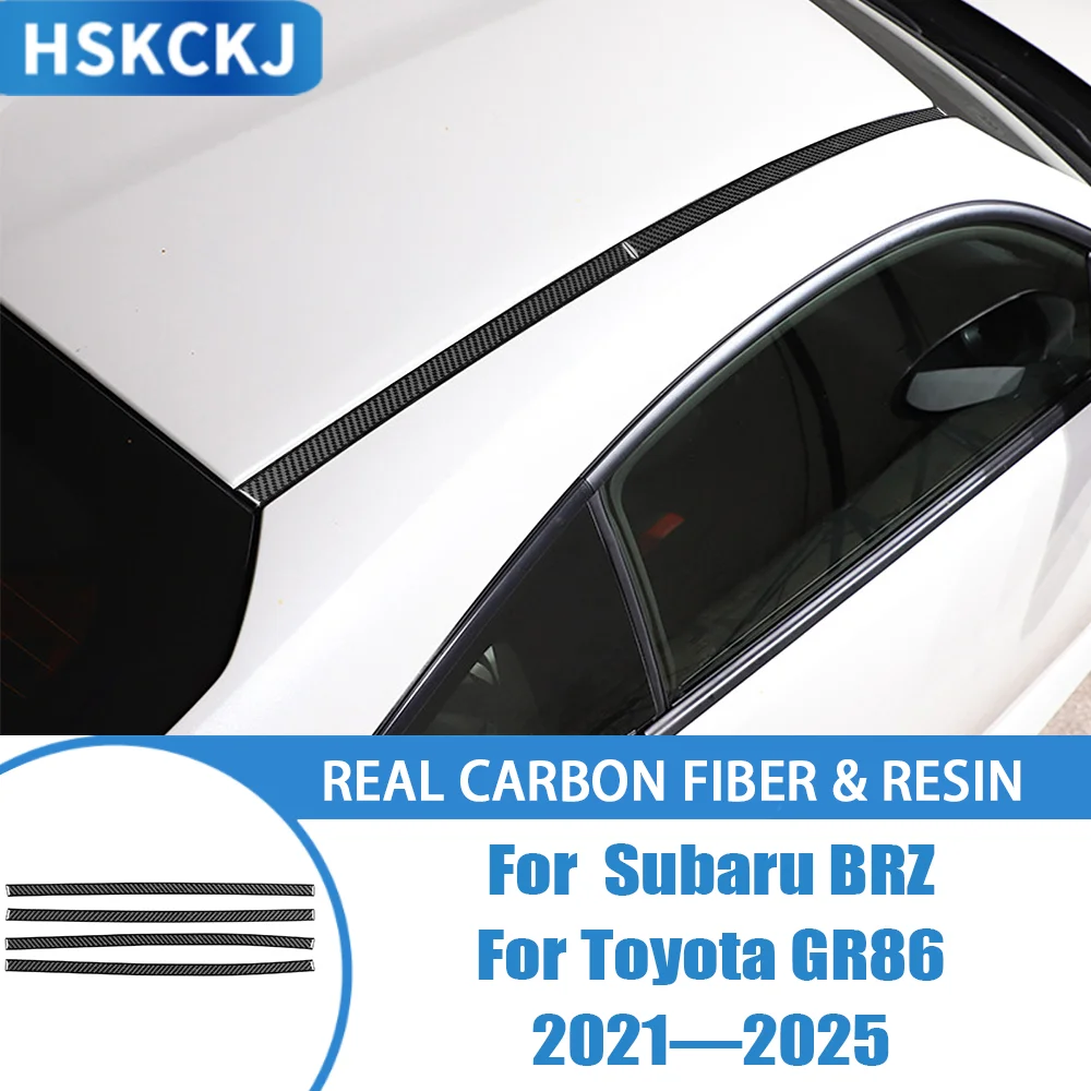 

For Subaru BRZ / For Toyota GR86 2021-up Carbon Fiber Decal Ceiling decorative strip External Decorative Stickers