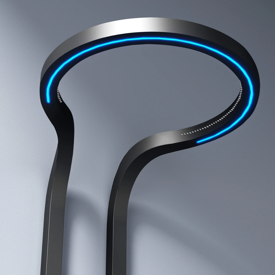 

High Quality SS304 Wall Mounted LED Light New Fashion Waterproof Rainfall Multifunction Overhead Shower Panels for Bathroom