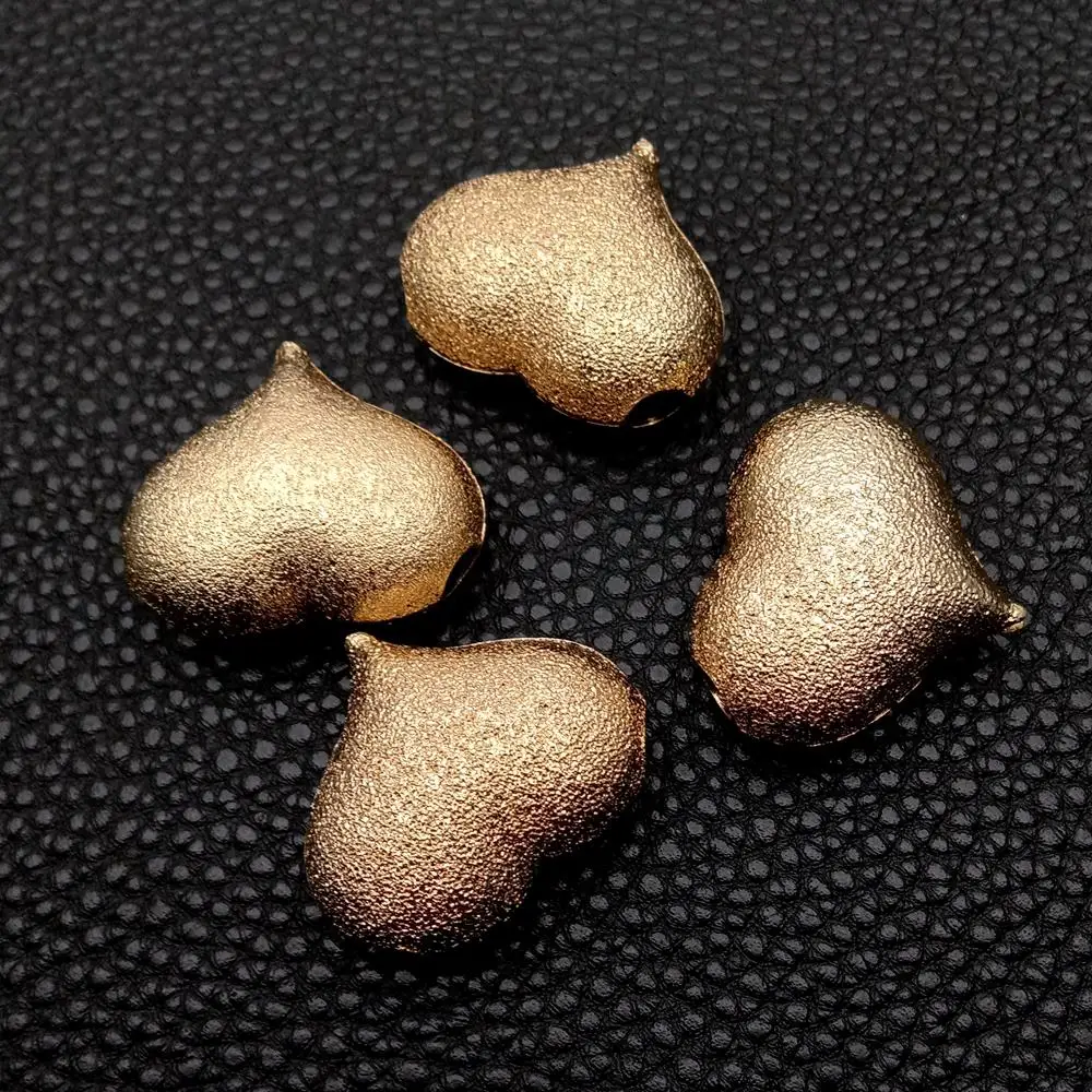 

10 PCS Matte Finish Heart Shape 30x26mm Gold Plated Pendant DIY Handmade Jewelry DIY