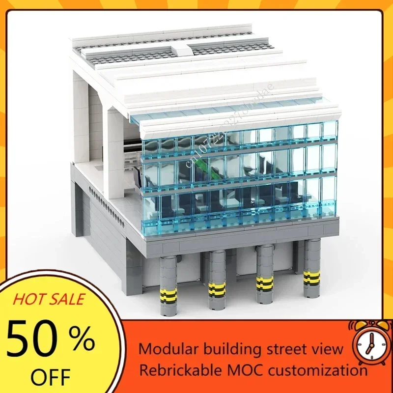 17000 + ชิ้นสนามบิน Modular Custom MOC Creative street view สถาปัตยกรรมการศึกษาประกอบปริศนาประกอบวันเกิด Xmas ของเล่นของขวัญ