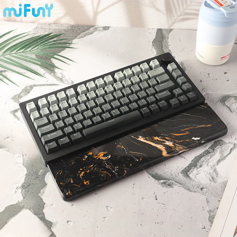 

Mifuny Quartz Palm Rest Gaming Handrest Anti-slip Palm Rest Handmade Wrist Rest Ergonomic for Mechanical Keyboard Wristrest