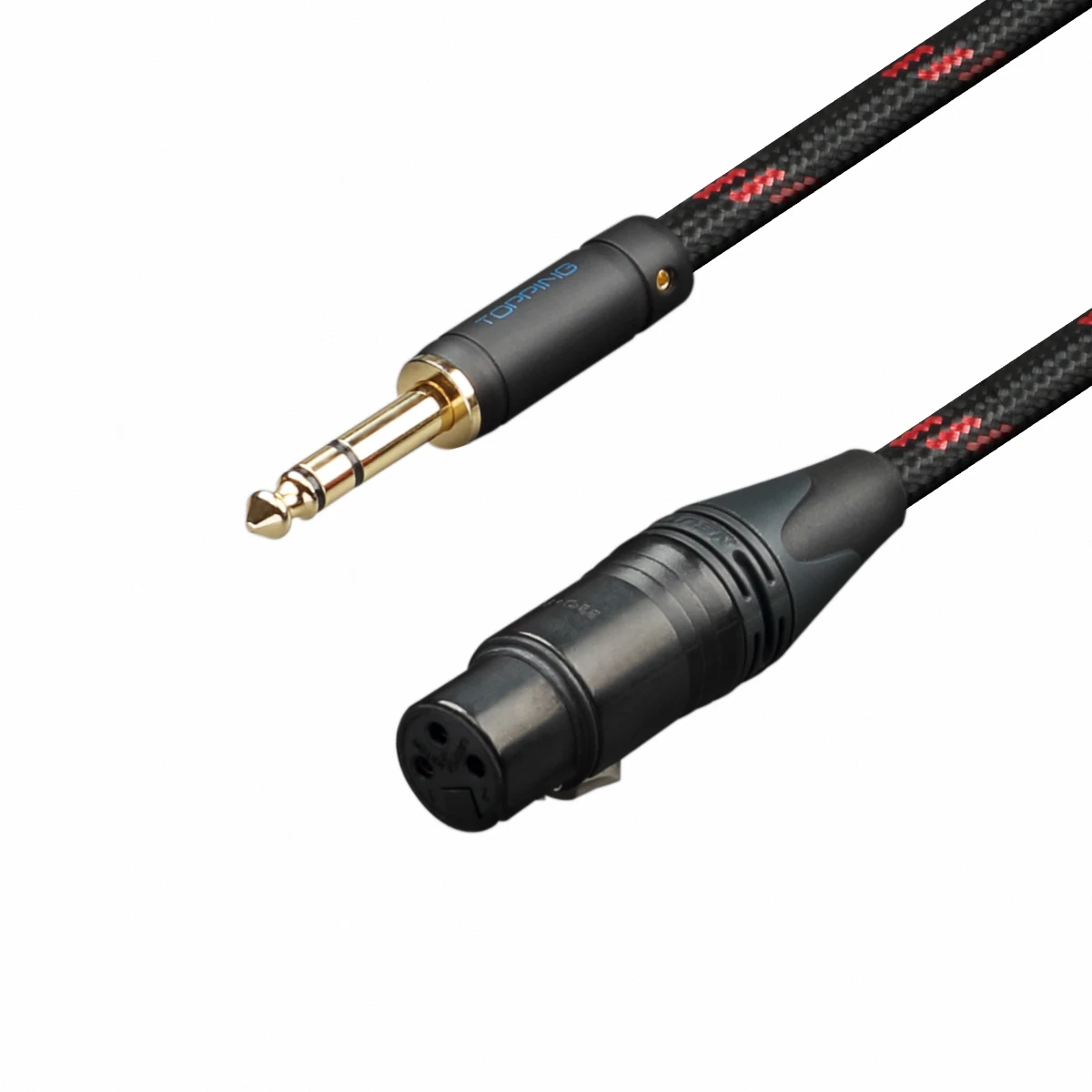 Cable de Audio HIFI TOPPING TCT3, Cable de equilibrio de cabeza hembra XLR de tres núcleos, resolución 6,35