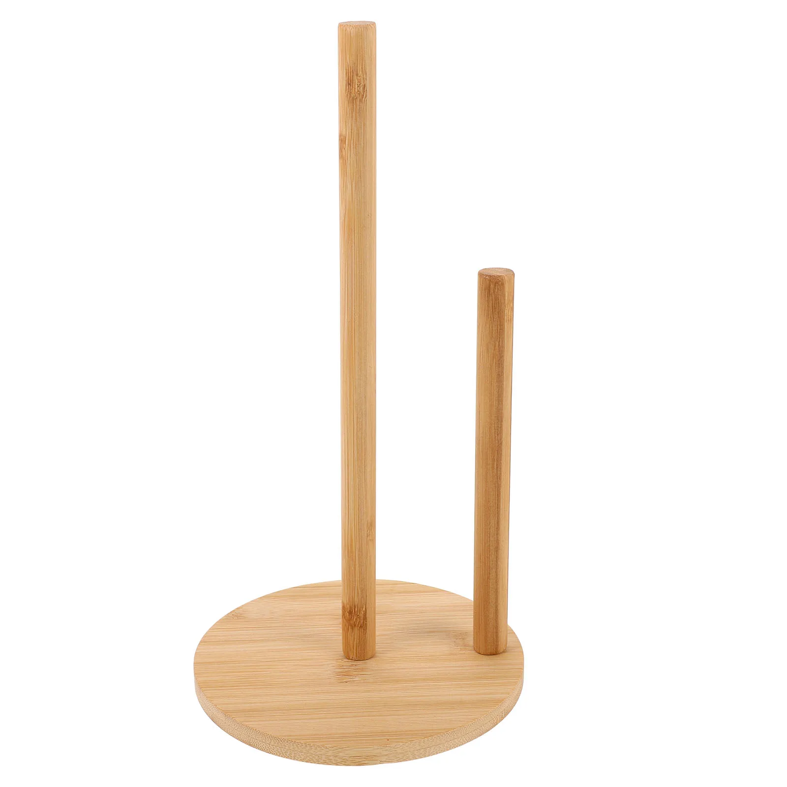 

Sturdy Kitchen Paper Towel Holder Countertop Wooden Base Roll Organizervertical Stand For Bathroom Home Use Kitchen Roll Paper