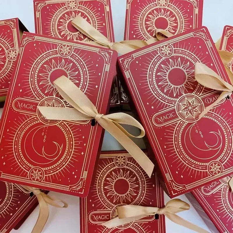 10 unids/set de bolsa de embalaje de regalo de dulces y galletas de Chocolate, libro mágico, caja de regalo de dulces creativa, embalaje de boda para invitados, suministros