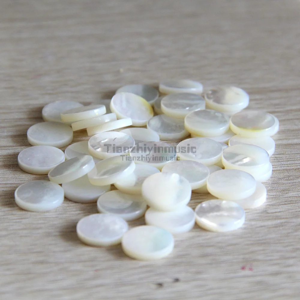 

21 Pcs Trumpet Finger Key Buttons White Shells Repairing Parts New Shell Buttons for Musical Instrument Repair