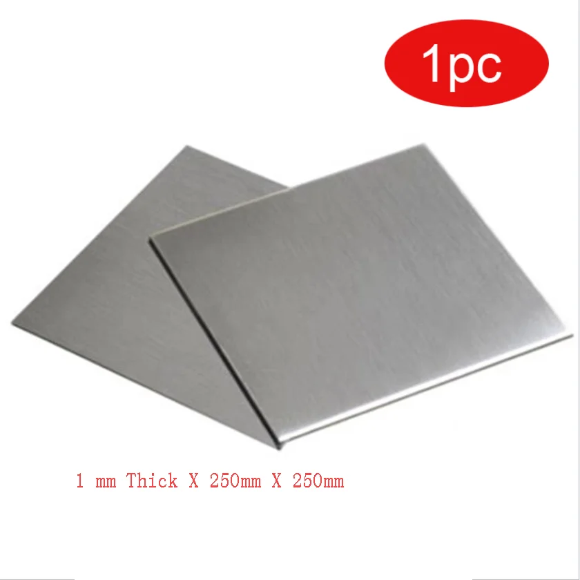 

1PC 316L Stainless Steel Plate Sheet Shear Cut 1mm Thick x 250mm x 250mm