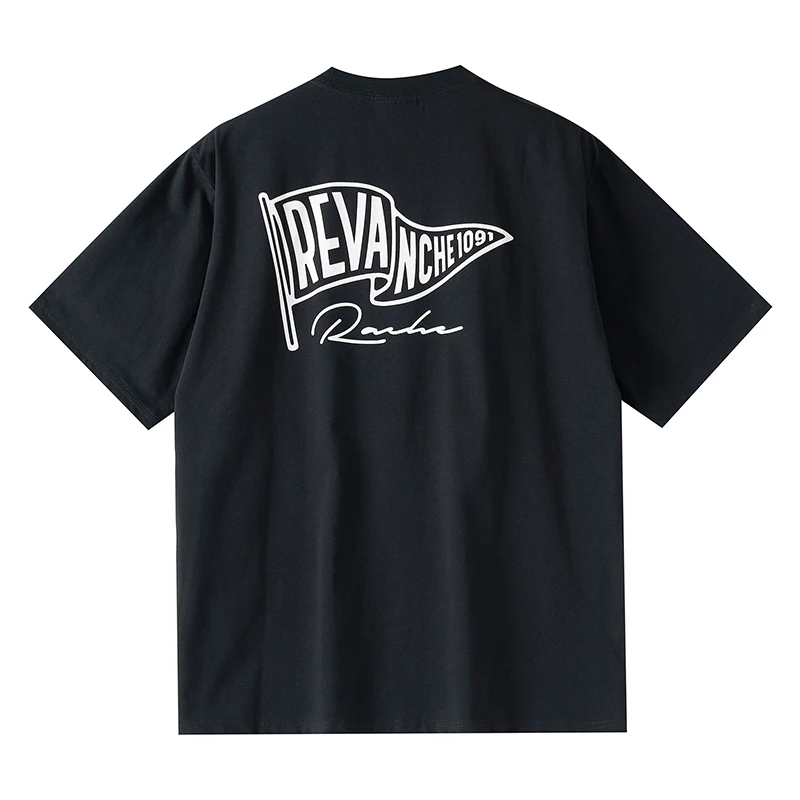 

25SS Flag Print Crew Neck Solona Cool Quick-drying Tide Brand Couple Short-sleeved T-shirt Men Streetwear T Shirts Thermal Shirt