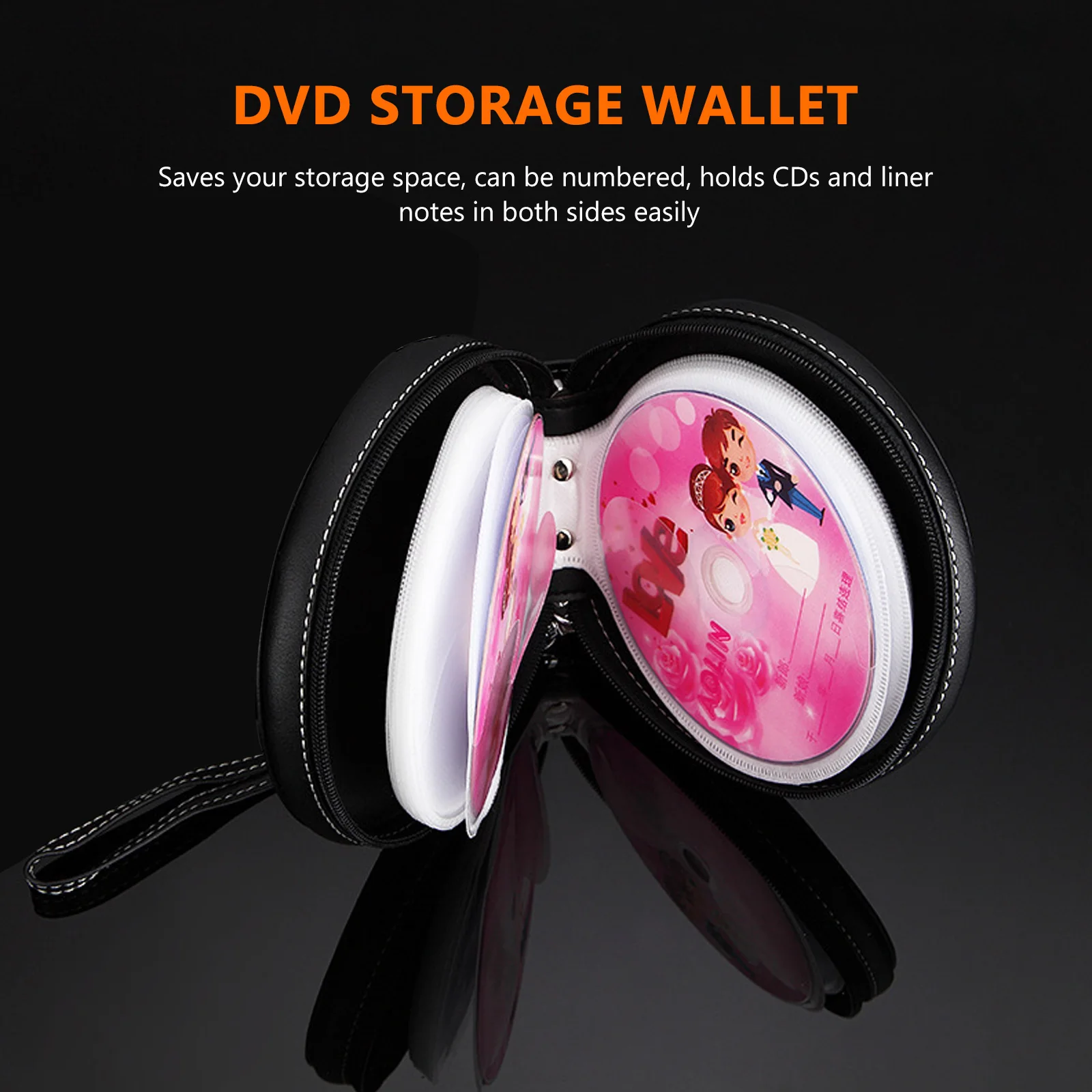 

Cd Large Capacity Dvd Storage Case Portable Zipper Disc Holder Shockproof Wear-Resistant Cd Storage Bag