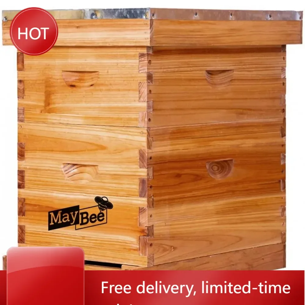 

Hot salesCustomizable Beehive 8 Frame Bee Hives and Supplies Starter Kit, Bee Hive for Beginner
