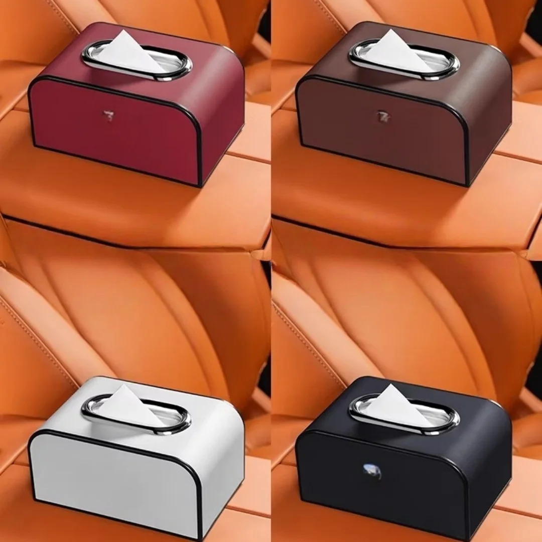 

Коробка для салфеток в автомобиль, кожаный держатель для бумаги, белый держатель для салфеток, оранжевый держатель для туалетной бумаги, коробка для салфеток