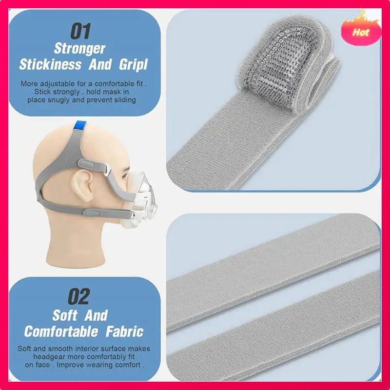 AD-CPAP Headgear Air Fit N20 6 Packs Replacement Headgear For Resmed Full Face Mask - CPAP Accessories Supplies Straps