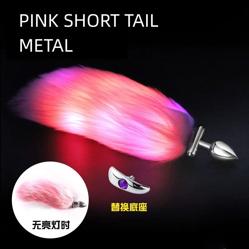 Đèn LED Kim Loại Dẻo Silicone Cosplay Động Vật Phát Sáng Đuôi LÔNG CÁO Hộp Đêm Rave Trang Phục Gogo Vũ Công Trơn Vũ Mặc Đạo Cụ Mới