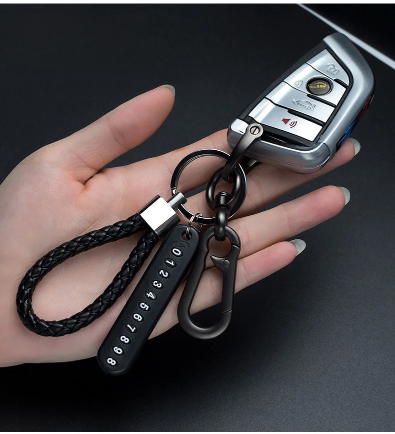 Car keychain Never Lose Your Keys Again - Anti Loss Ring with Phone Number Strip Car Keychain  accessories  key ring  keychain