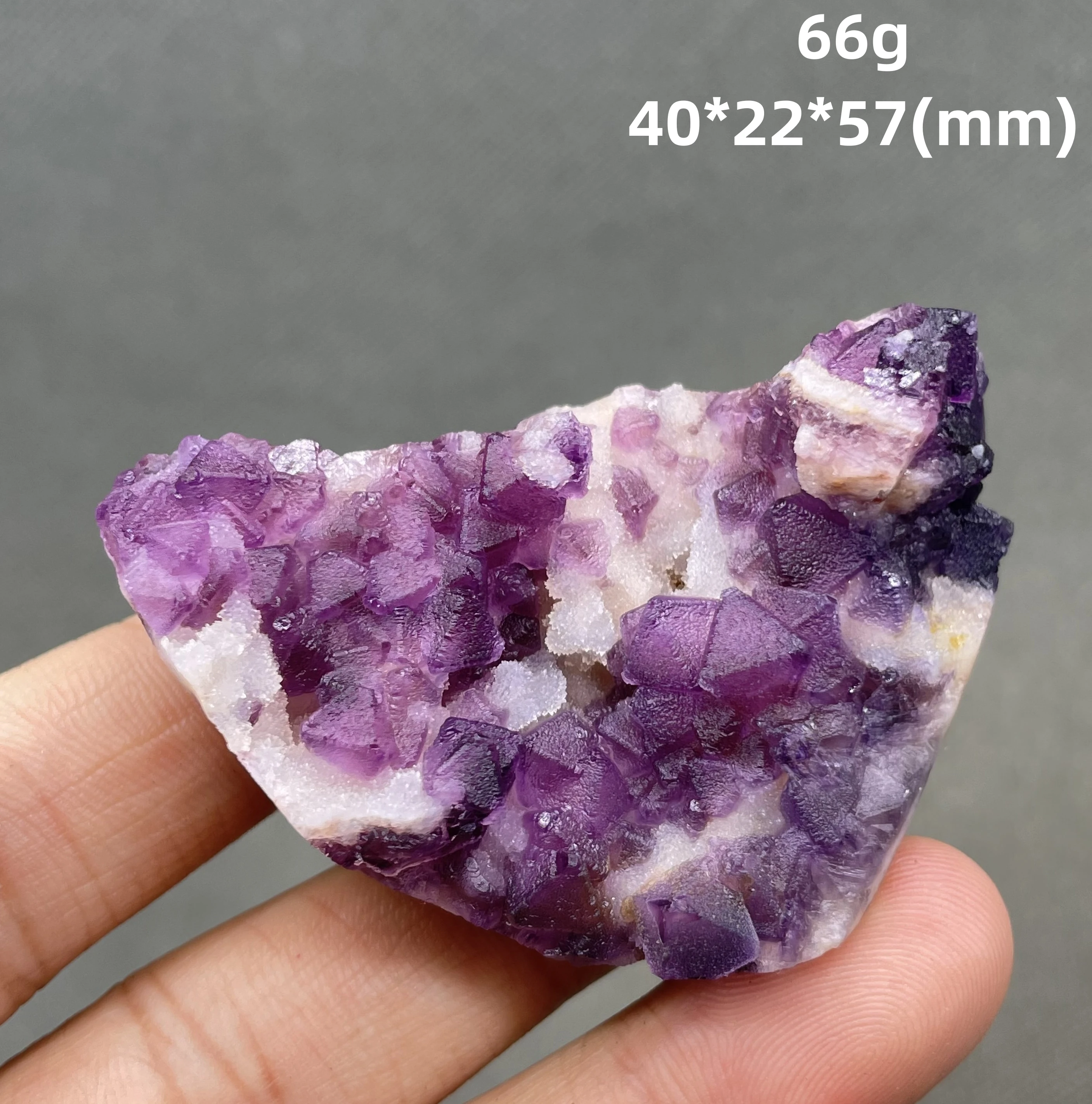 NEW! 66g Natural ZHEJIANG octahedron purple fluorite mineral specimen Stones and crystals Healing crystal