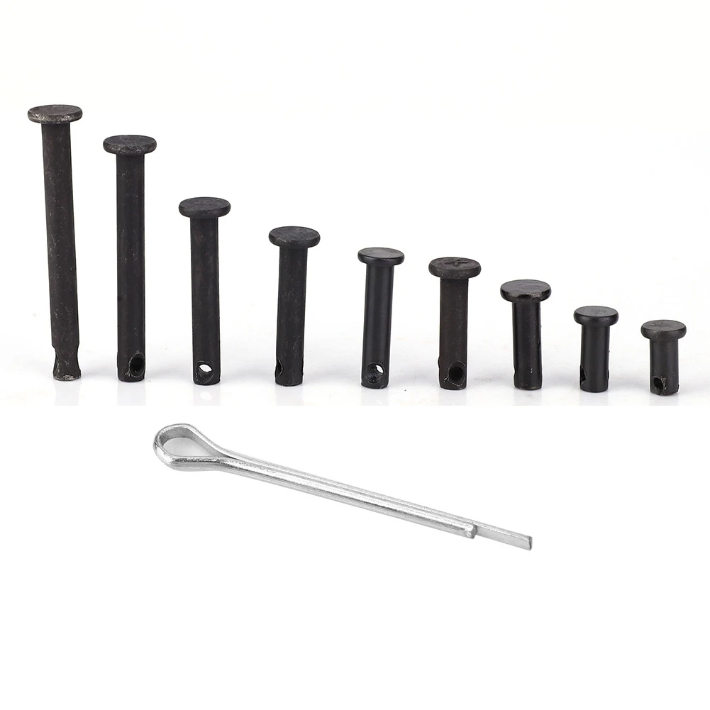 90Pcs Flat Head Dowel Pins 90Pcs M5 Cotter Pins with Storage Box Fastener Installation Accessories
