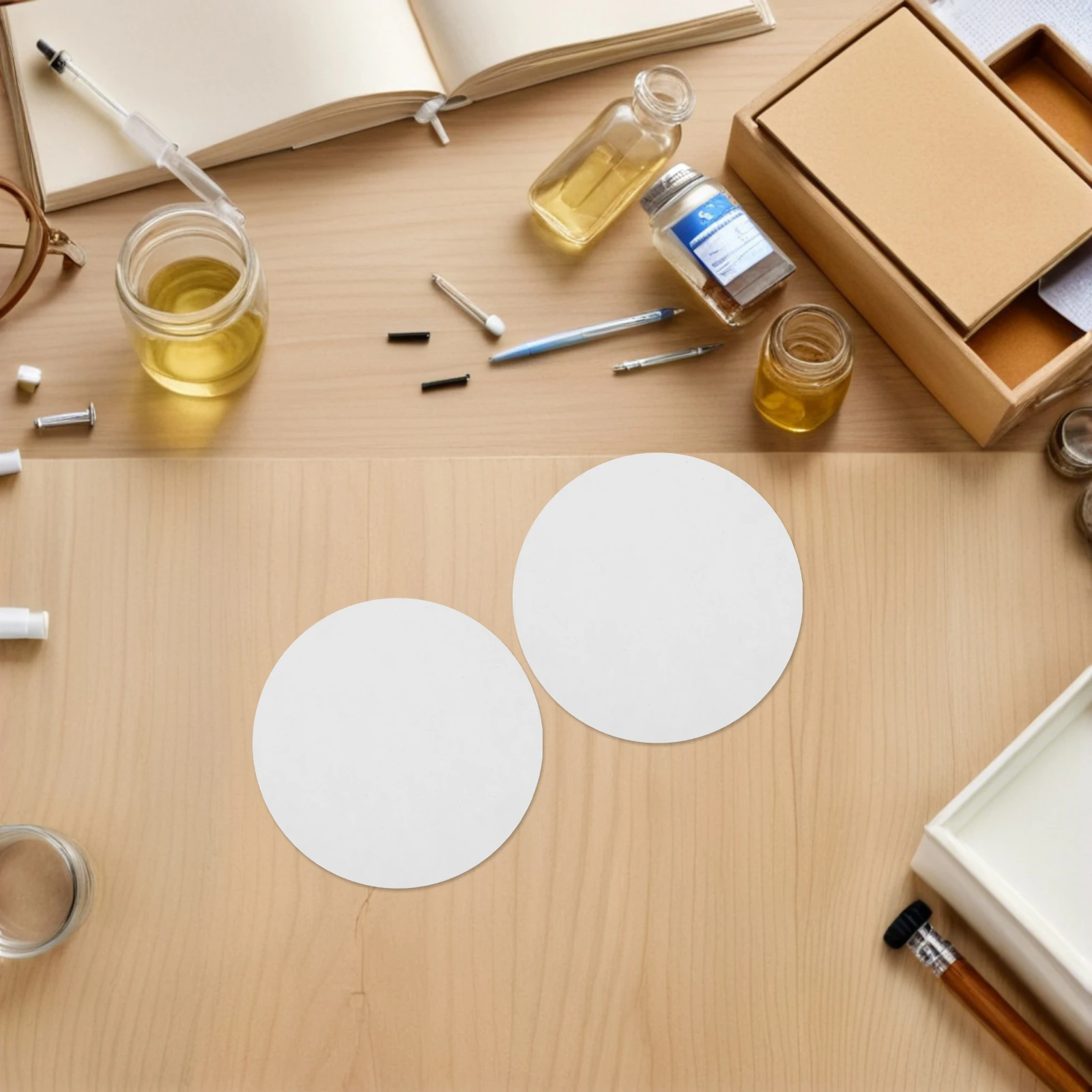 

100Pcs Filter Paper Qualitative Medium Flow Rate Discs Premium Chemistry Experiment Teaching Equipment Filter Paper