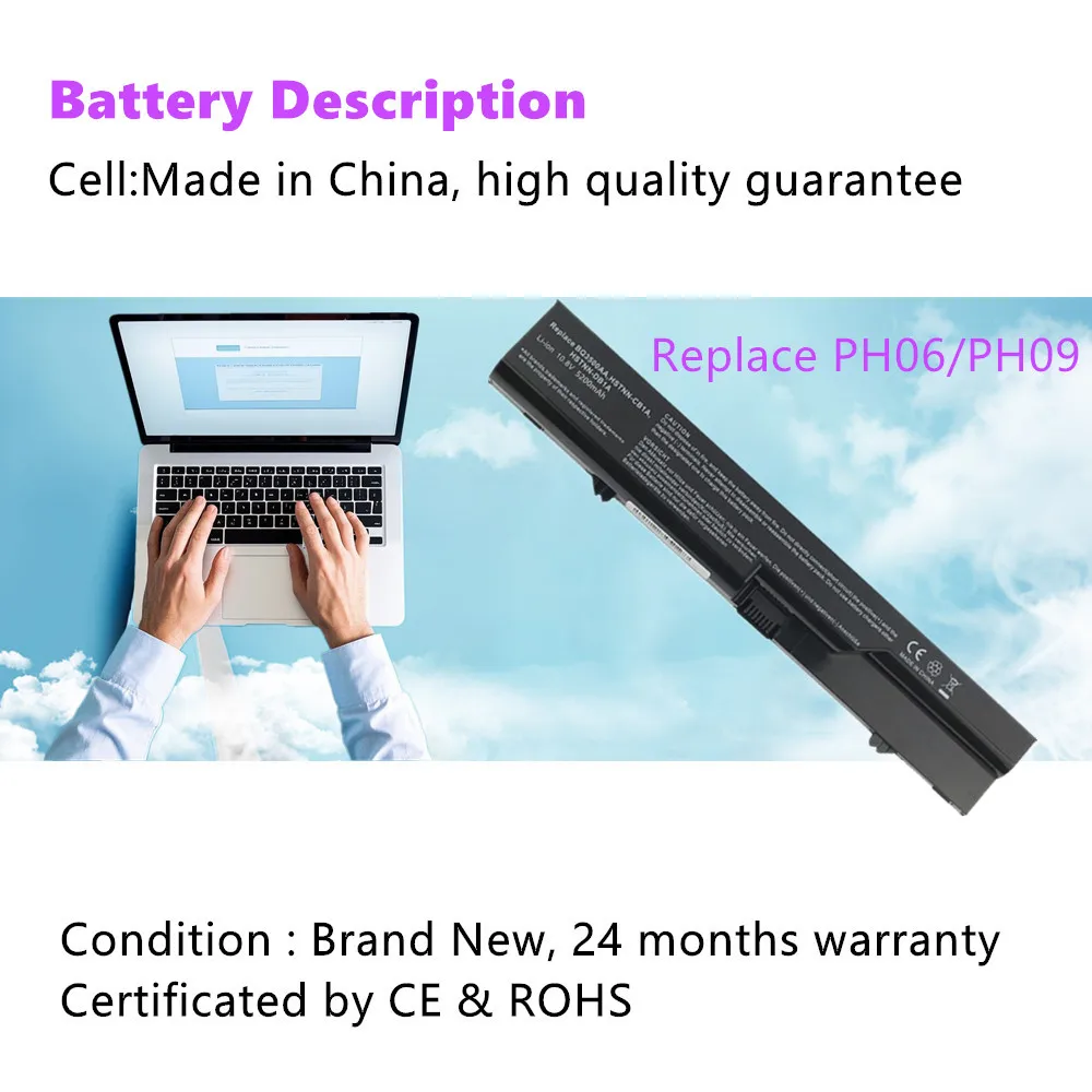 Laptop Battery For HP 420 425 620 625 for ProBook 4520 4520s 4525s PH06 PH09 4321 4321s 4320 4320s 4320t 4325s HSTNN-UB1A