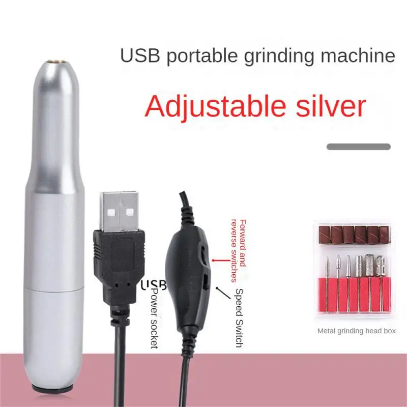 Ensemble de machine à vernis à ongles électrique, perceuse à ongles électrique, meulage portable USB, équipement de manucure, polissage, dissolvant rapide, outil de polissage des ongles