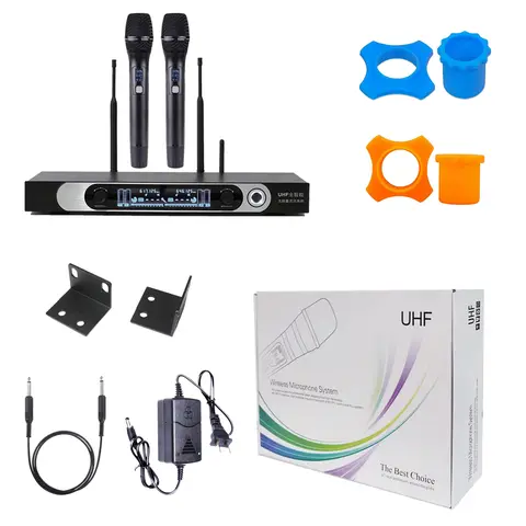 GAW-A320 UHF 완전 지능형 KTV 홈 무선 마이크, 엔터테인먼트 무대 공연 컨퍼런스 연설, 원 드래그 투 마이크