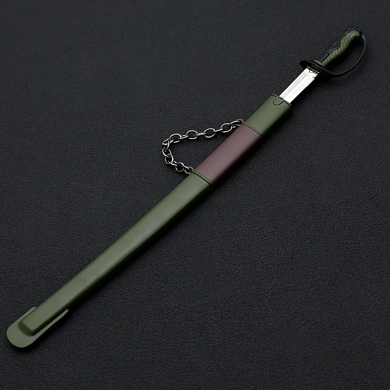 22cm Military Tactical Knives Sabre Keychain Cold Weapon Peripheral Full Metal Unedged Sword Katana Crafts Ornaments Collections