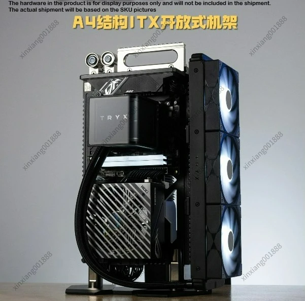 For SF-I Full Aluminum CNC Open Frame ITX Case Supports Back - Plug Motherboard Efficient Heat Dissipation