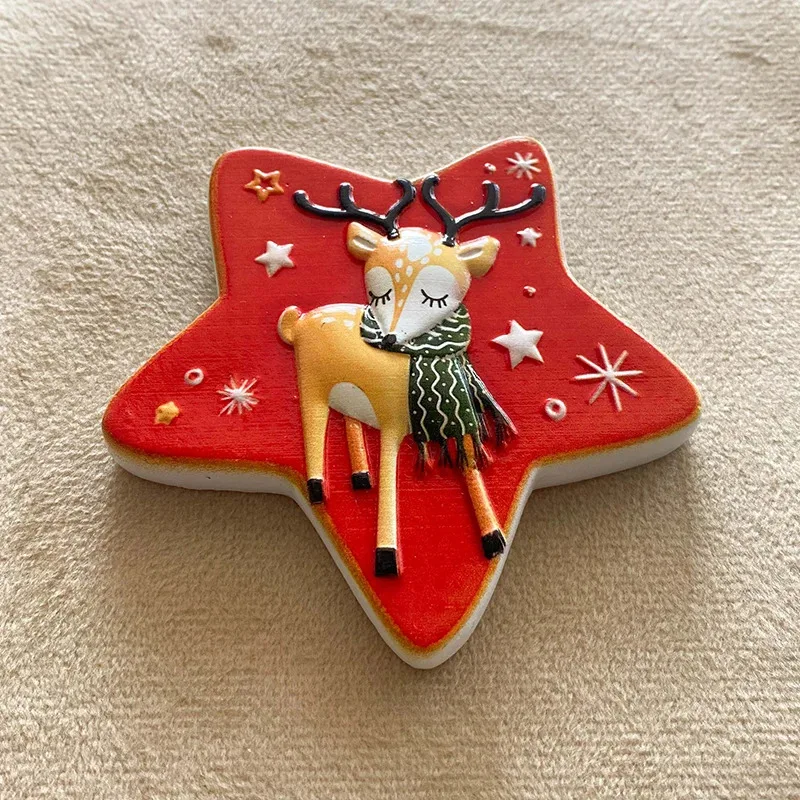 1pc, Travel souvenirs around world Home Improvement Items Stars Deer, 3D stereo refrigerator magne