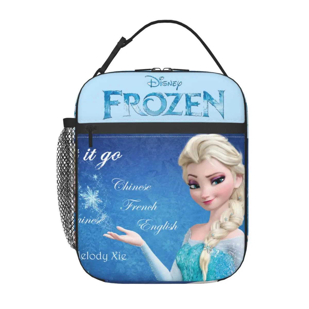 Boys Lunch Food Box Cute Elsa Princess Accessories Disney Frozen Zipper ClosureLunch BagFor Outdoor