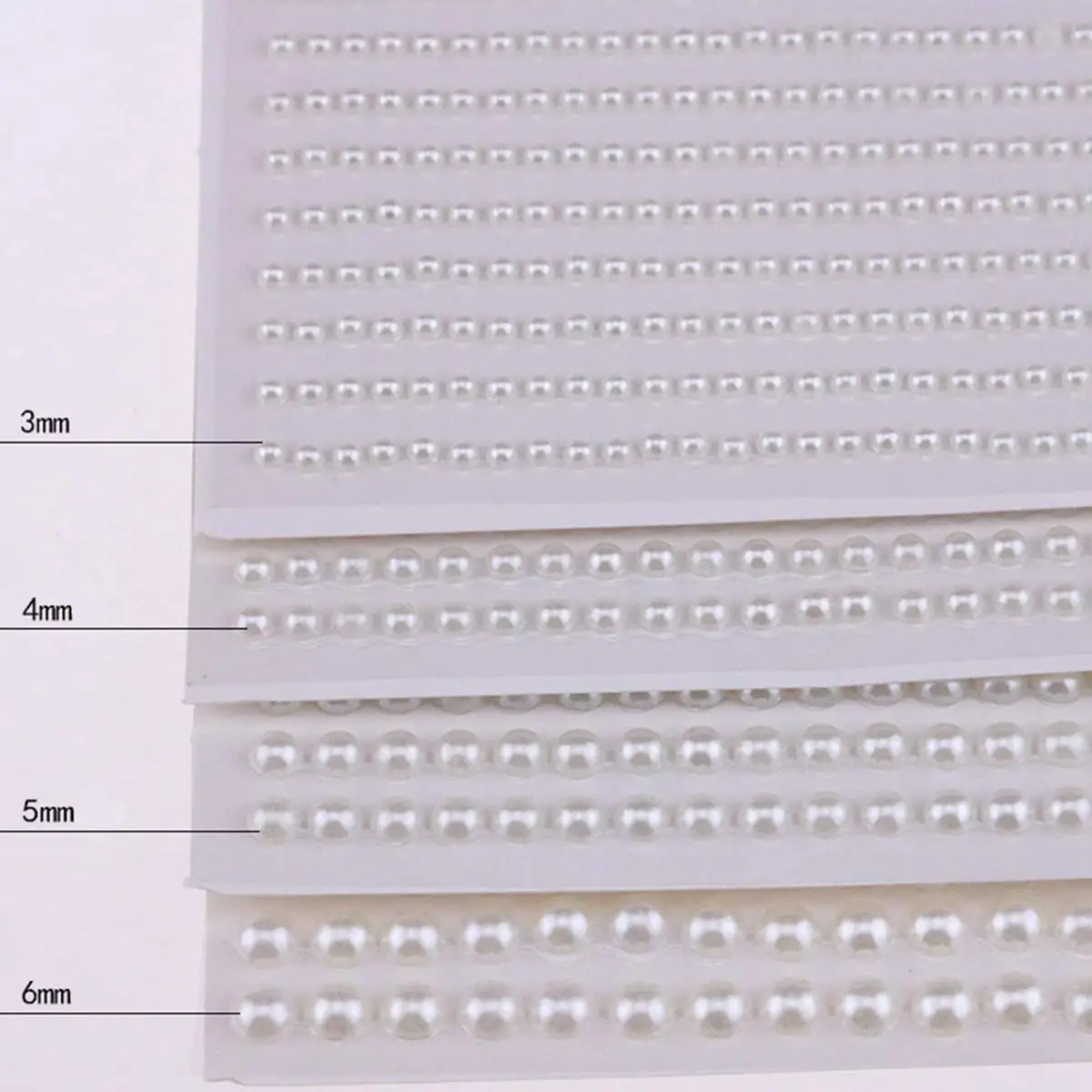 5000PCS Round Acrylic Imitation Pearl Bead Cameos Cabochons 3/4/5/6mm Self-adhesive Back DIY Handicrafts Decoration Accessories