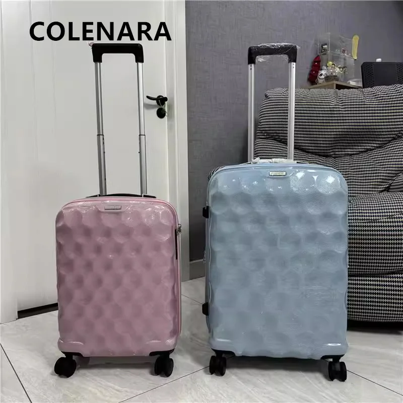 COLENARA Women's Suitcase ABS + PC Boarding Box Large Capacity Trolley Case Ultra-light Password Box 20
