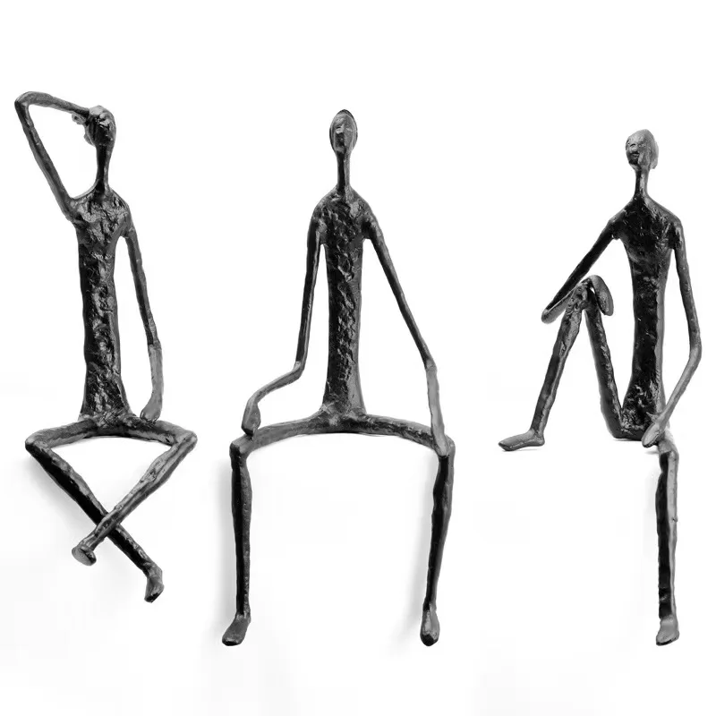 

Modern simple cast iron figure sculpture ornament living room TV cabinet model room