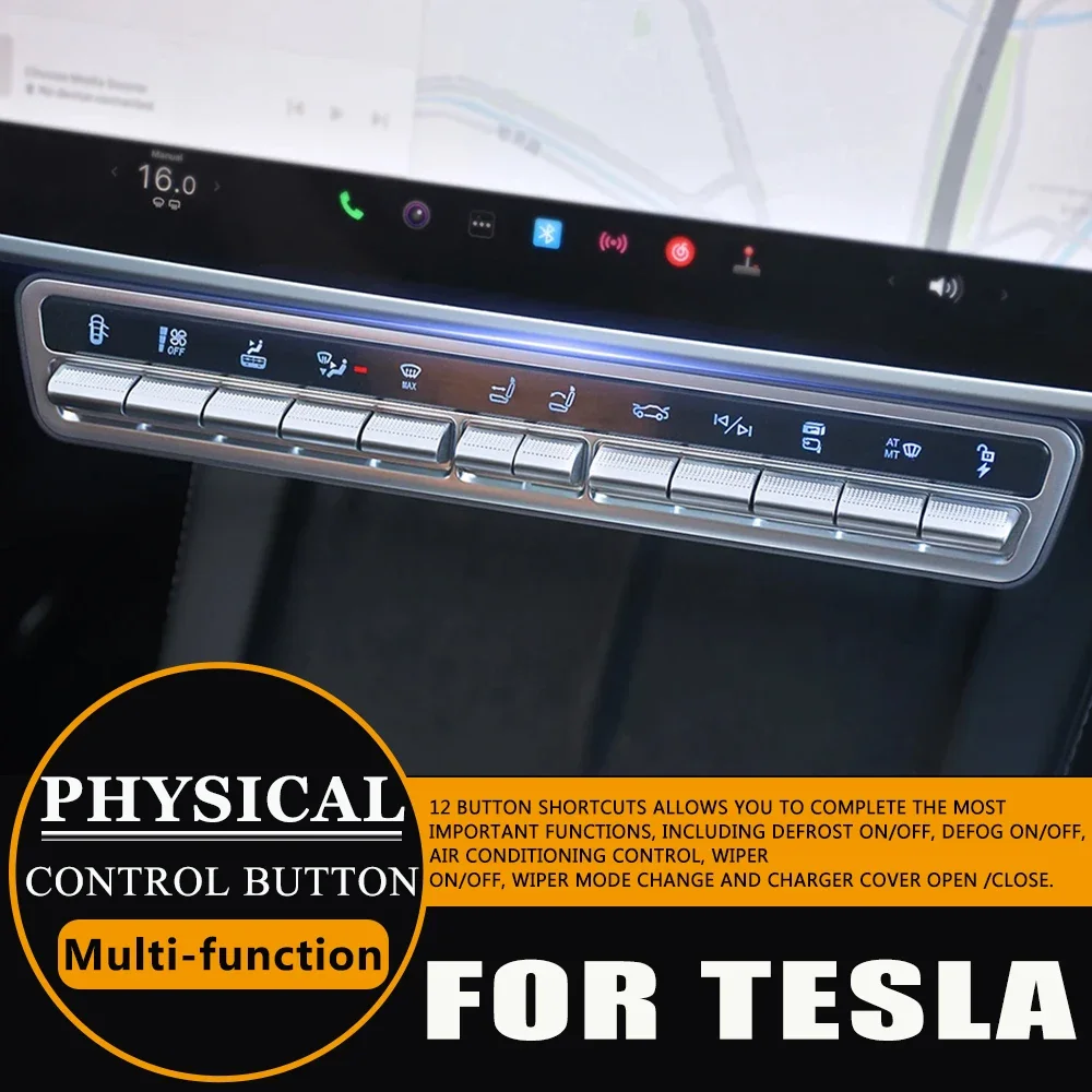 Malcayang For Tesla Physical Control Button Multi-function for Tesla Model 3 & Y 2019-2023 Tesla Model Y 2023 Accessories