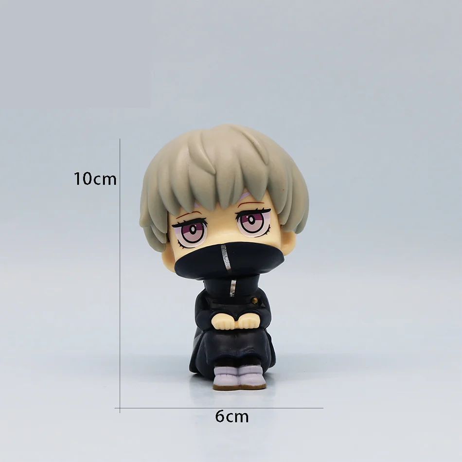 Anime lindo Fushiguro Toji Jujutsu Kaisen figura Gojo Satoru figura de acción versión Q muñeca Geto Suguru estatua 10cm PVC modelo Juguetes