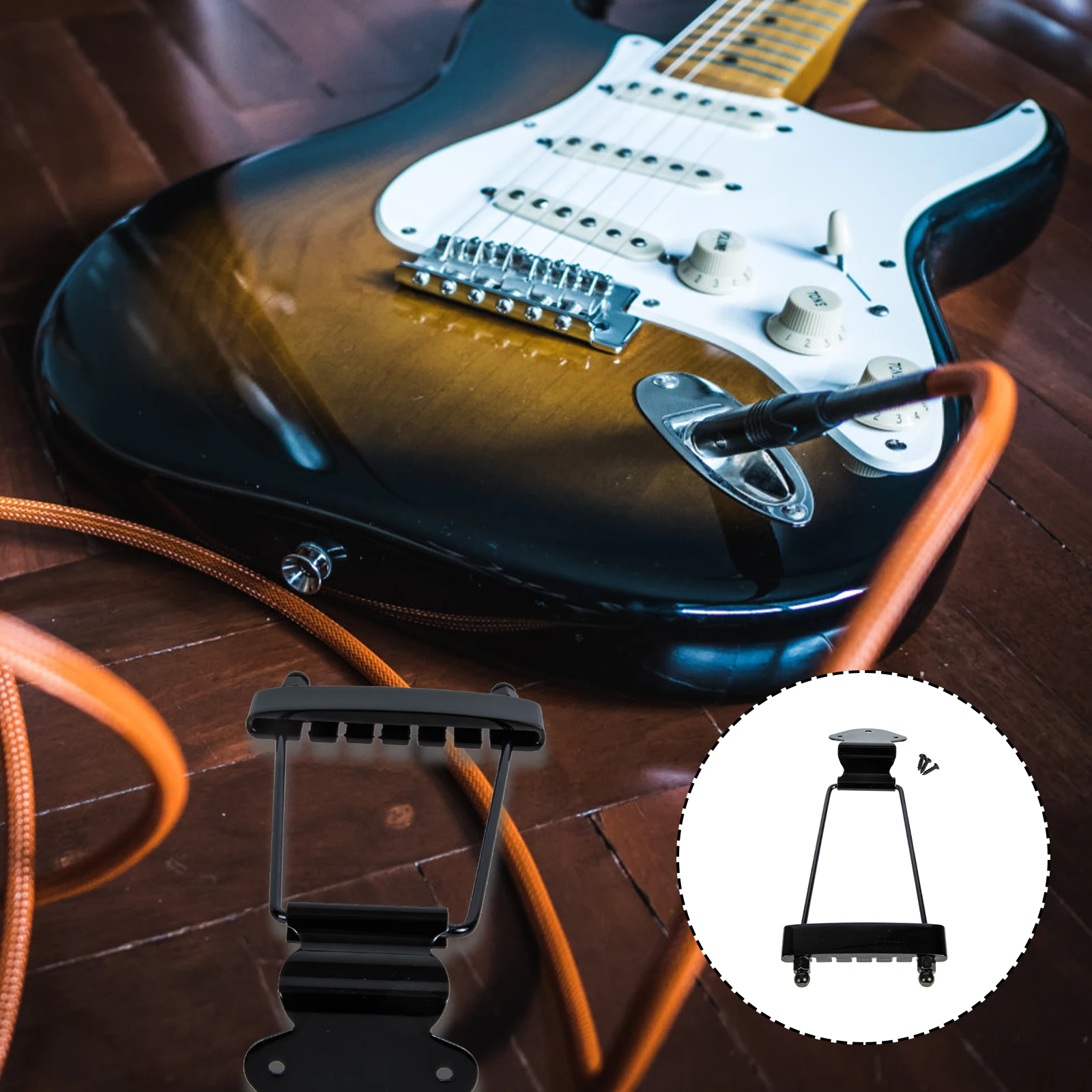 

Guitar Pull String Board Portable Lightweight Exquisite Design Tremolo Bridge System Replacement Parts Electric Guitar Bridges