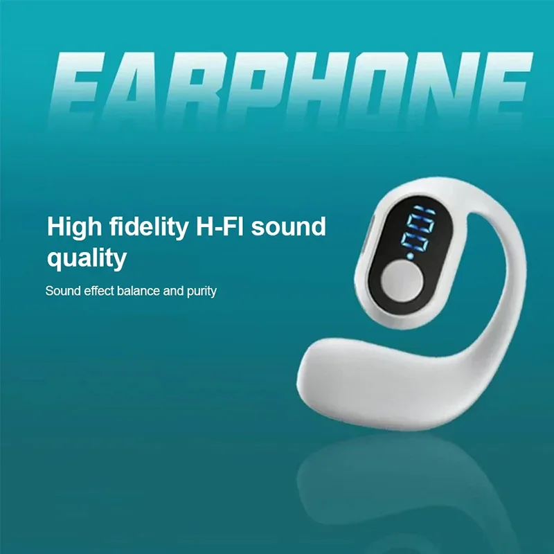 Bluetooth 5.3 Hoofdtelefoon Tws Draadloze Oorhaak Oortelefoon Hifi Stereo Ruisonderdrukking Headset Waterdichte Oordopjes Voor Huawei Xiaomi