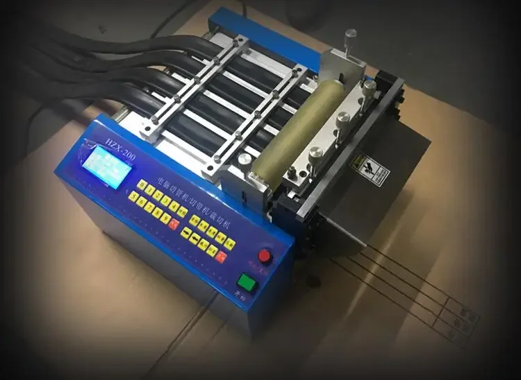 HZX-200  automatic computer tube cutting machine, Masks ear band,  bridge of nose iron wire Silica gel tube and PVC tube cutting