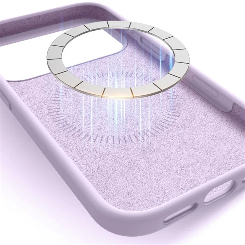 Liquid Silicone Magnetic Phone Case for IPhone Air 17 16 15 14 13 12 Pro Max Plus 17Pro 16Pro IPhone17 Magsafe Mag Safe Cover