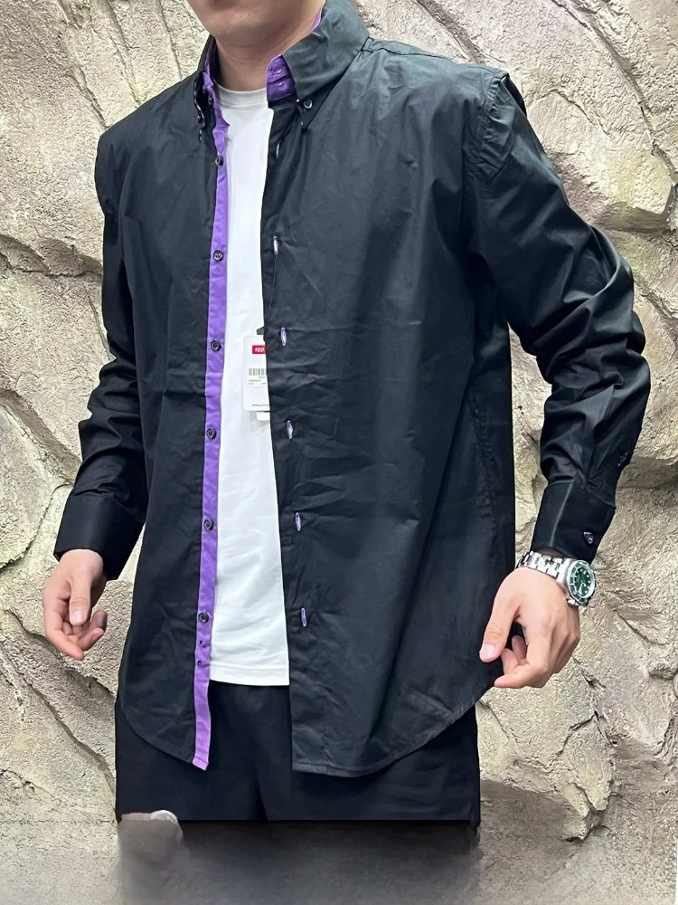 

Men's Outdoor Breathable Shirt Skin-friendly Cotton Polyester Blend Long Sleeve Spring Summer Quick Dry Color Block Design